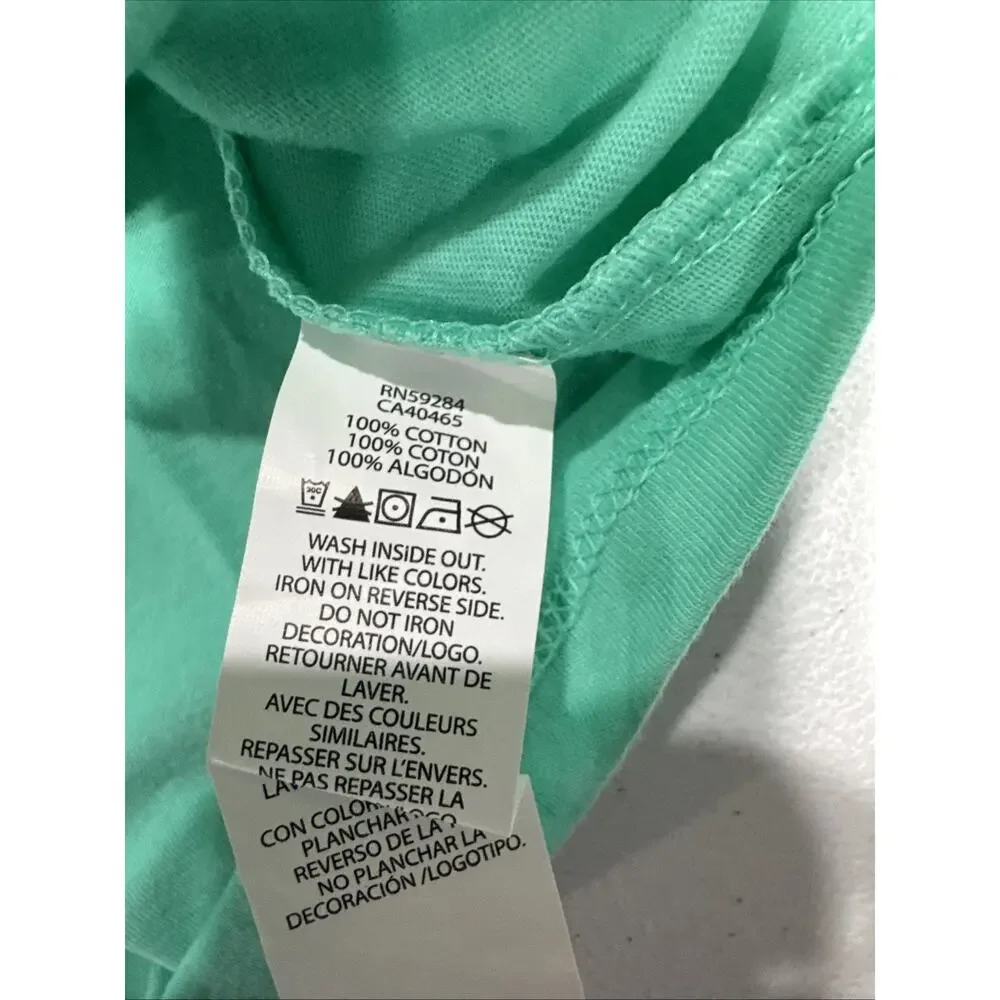 The Children's Place Unicorn Castle Dream Print Tee Girls Sz XL 14 Green T-Shirt